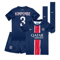 Maglia Calcio Paris Saint-Germain Presnel Kimpembe #3 Prima Divisa Bambino 2024-25 Manica Corta (+ pantaloncini)